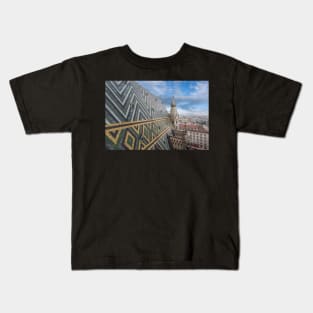 St. Stephen's Cathedral in Vienna, Austria from the top Kids T-Shirt